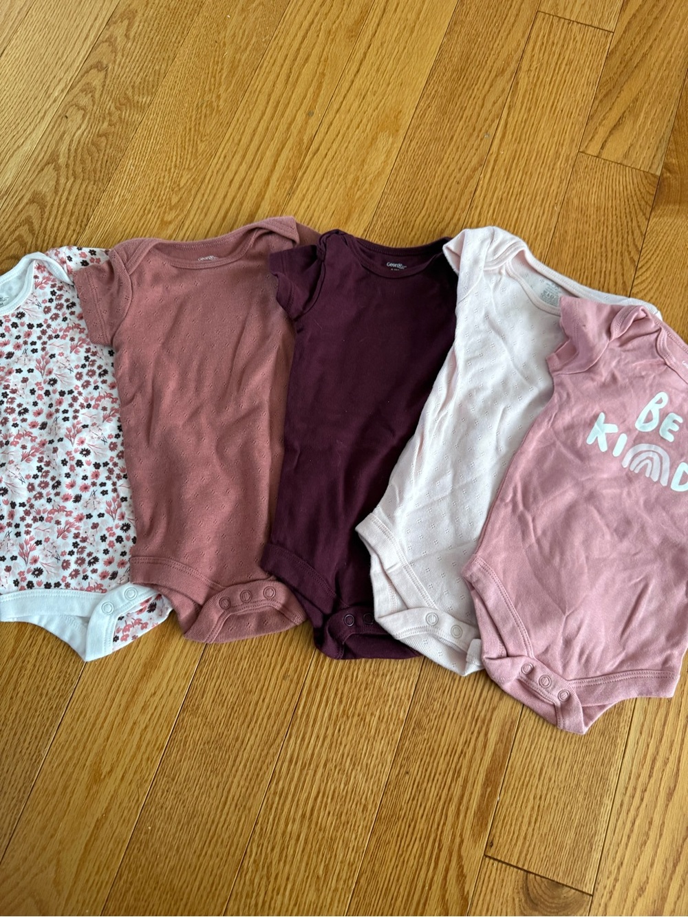 George Baby Girl Short Sleeve Onesie Bundle